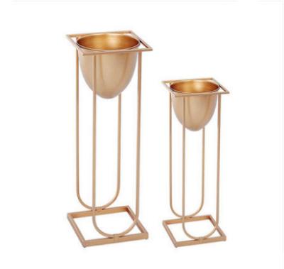 China Modern Simple Modern High-Legged Wrought Iron Indoor And Outdoor Flower Plant Stand For Wedding Party Decorations for sale