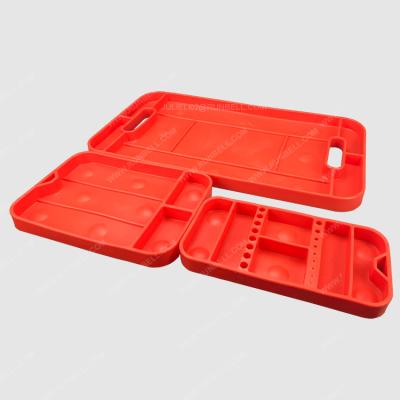 China Super Colorful Handle Silicone Tray Non-slip Silicone Tool Tray for sale