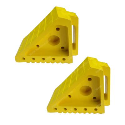 China With Heavy Duty Yellow Solid Rubber Grip Wheel Wedge 2-Pack, 8