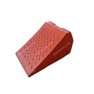 China Durable Factory Directly Polyurethane Truck Wheel Chock Parking Wheel Stopper Motorcycle PU Wheel Chock for sale