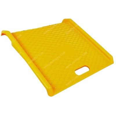 China High Impact Yellow Portable Rubber Plastic Ramp Lifting Restriction Veihcles For Hand Trucks Or Wheeled Carts for sale