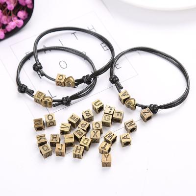 China CLASSIC handmade string 26 letter bracelet for women men name bracelets paired couple jewelry gift Kimter-Q350FZ for sale