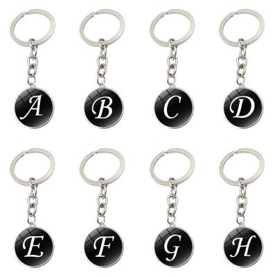 China 26 English Alphabet Key Chain Key Chain Key Chain Key Ring Jewelry Clear Acrylic Acrylic Glass Accessories Kimter-C325FZ for sale