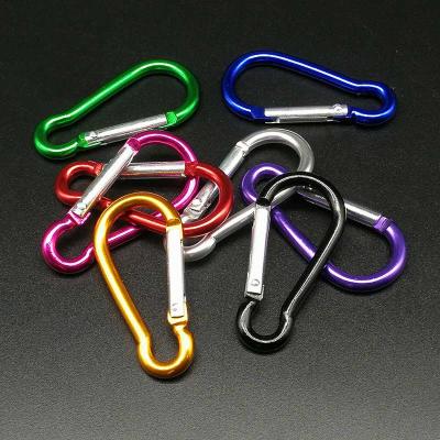 China High Quality Colorful Aluminum Alloy Carabiner Shape Snap Hook Increase Key Chain Mini Carabiners Accessories Party Gifts Kimter-P71FA for sale