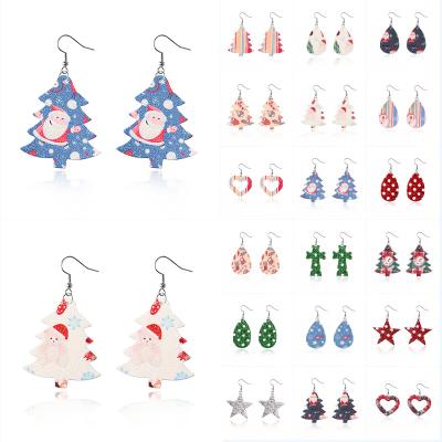 China BOHEMIA PU Leather Earrings For Women Girls Dangle Light Jewelry Teardrop Earrings Christmas Gift Kimter-X599FZ for sale