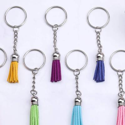 China Women Bag Bulk Tassel Key Chain Pendant DIY Keychain With Ring Chain DIY Crafts Making Kit Kimter-Q396FZ Q396FZ for sale