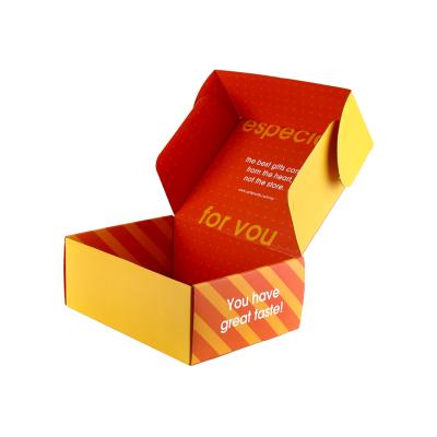 China Handmade custom hot sale gift box orange double sided aircraft style printed paper box for sale