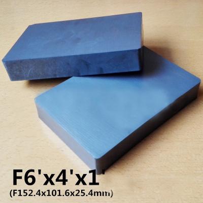 China Industrial magnet ceramic block magnets / hard ferrite magnets 6x4x1inches y35 with high induction for sale