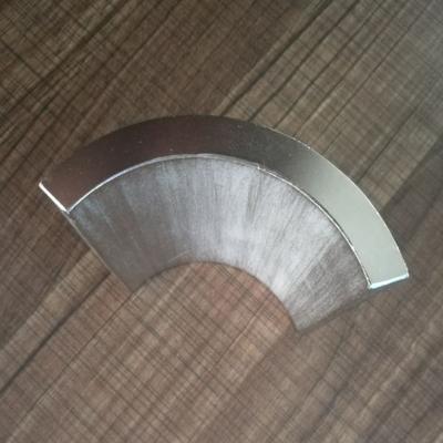 China Industrial Magnet Neodymium Arc Magnet For Wind Turbine Alternator With N45UH ZN Coating for sale