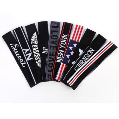 China Yoga Yoga Custom Printed Logo Sports Headband For Men And Women Headband For Running Sports Sports Basketball for sale