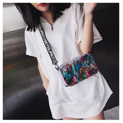 China Factory Price High Quality Casual Shoulder Fashion Boutique Mini Bags Cartoon Printed Ladies Single Box Bags for sale