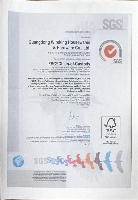 FSC - Guangdong Wireking Housewares And Hardware Co., Ltd.