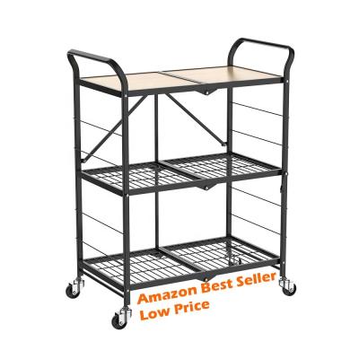 China Modern Folding Adjustable Shelf Warehouse Organizer Bathroom Living Room Toy Metal Storage Shelf Heavy Duty Rack for sale