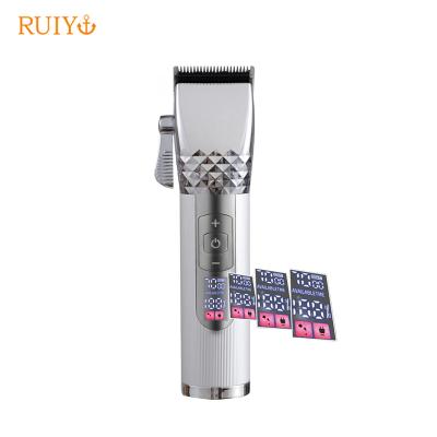 China The Professional Mental Oil Drip and Low Battery Reminder Clipper LED Display The Barber Electric Cutter High Performance Gold Silver for sale