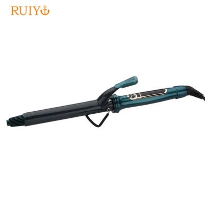 China 230 Degree Curl Roller Styler Curling Iron LCD Display Green Fast Heating Digital Professional Ceramic Hair Curler for sale