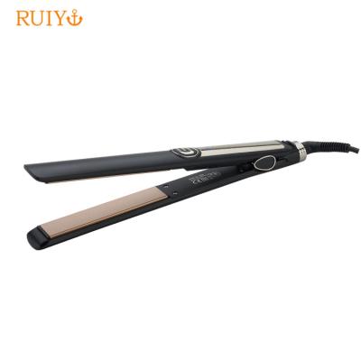 China Wholesale Custom Private Label Ultrathin Hair Straightener Floating Ceramic Dishes Professional Hair Straightener Hairstyling Iron With LED Display for sale