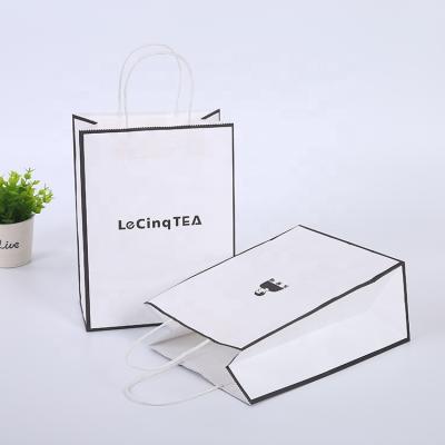 China Recyclable Custom Paper Bags Printed Customer Paper Bag Recycled Packaging With Logo for sale