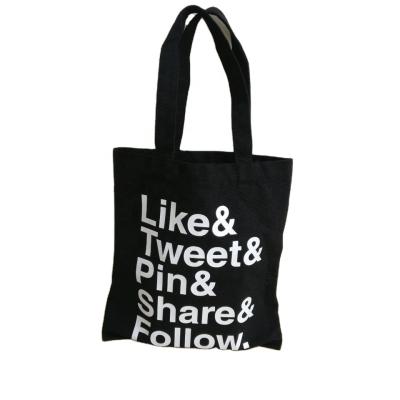 China Wholesale Promotional Recyclable Cotton Canvas Tote Bags 5oz Recycled Cotton Bag Personalized Print for sale