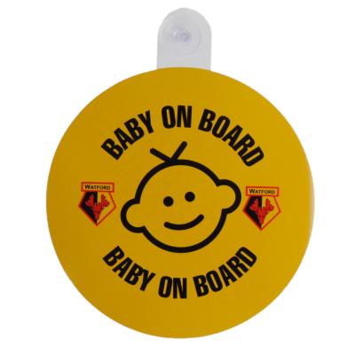 China Easy Cartoon Stick Safety Baby First Aboard Car Sign With Custom Logo Design for sale