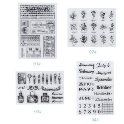 China Clear Diary Decoration Fashion Design Silicone DIY Stamp Scrapbook Tools In Stock for sale