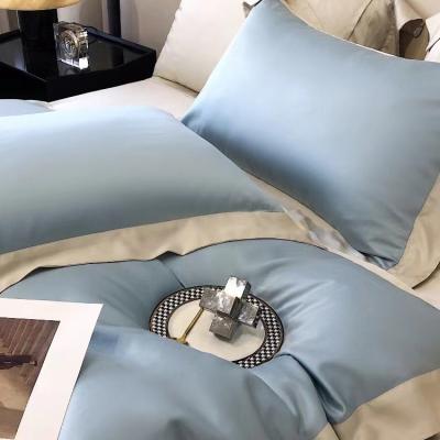 China New Anti-static High Quality Luxury Fabric New Bedding Material Sheet Set Large Quantity 100S Lyocell High Density Duvet Cover Set for sale