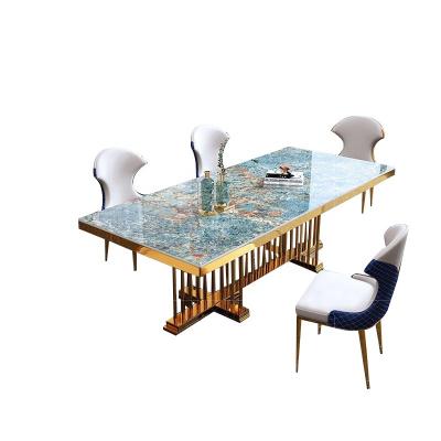 China (Other) Hot Selling 8 6 Seat Modern Luxury Round Marble Adjustable Retractable Glass Top Chairs 4 Dining Tables Furniture for sale