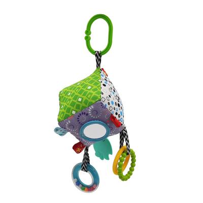 China Baby Walker Hanging Rattle Toys Soft Cube with Teether and Contrasting Mirror Shapes Sets Baby Toys 2283 for sale