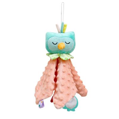 China Baby Accompany Baby Comfort Towel Cute Animal Bird Owl Calming Blanket To Soothe Calm Doll for sale