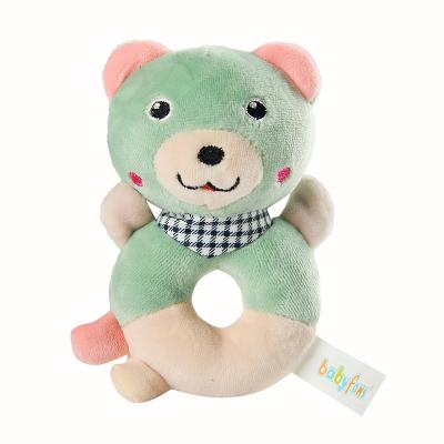 China 2021 New Design Soft Toy Baby Rattle Toys Hand Bell Grasping Soft Plush Toys Rattle for sale