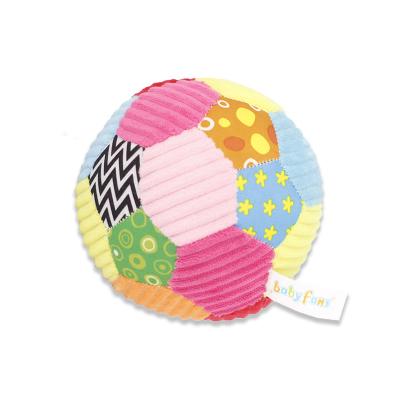 China New babyfans design colorful preschool developmental baby soft plush play ball appease toy color football for sale