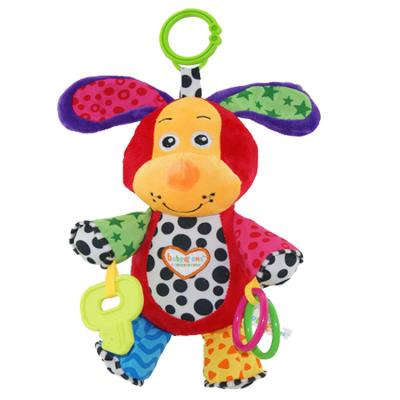 China Soft Stuffed Music Free Stuff Baby Toys For Newborn Shape Animal Baby Hanging Toys With Teether for sale