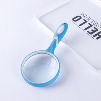 China NEW Style Rubber Lens 100mm Glass Handle Magnifier Eco-friendly Lens Magnifier For Reading for sale