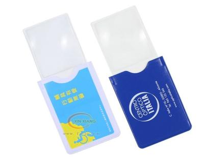 China PVC And PVC Plastic Promotional Business Card Magnifier for sale