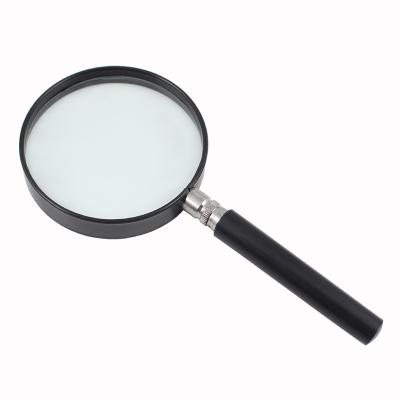 China Plastic Frame And Lens Semi-metal 90mm Reading Glass Magnifier With Plastic Handle for sale