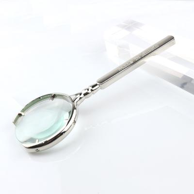 China High Quality Metal Frame Jewelry Handheld Eye Stainless Glass Magnifier for sale