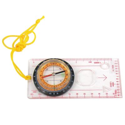 China Pointing Guide Professional Acrylic Map Liquid Compass With Ruler for sale