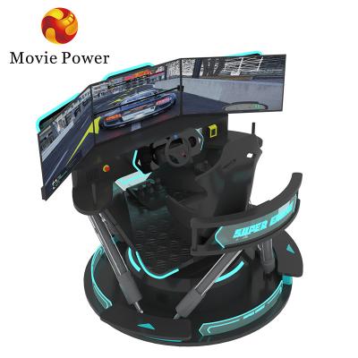 China 6dof Motion Hydraulic Racing Simulator Racing Car Arcade Game Machine Car Driving Simulator With 3 Screens for sale