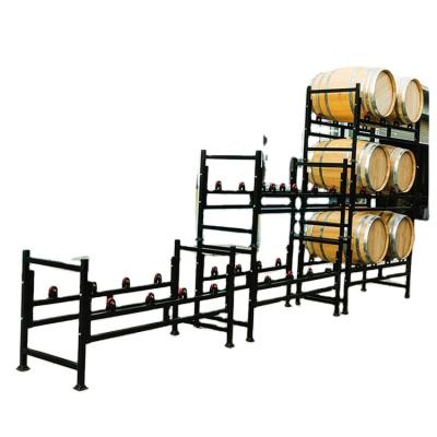 China Other Widely Used Special Design Wooden Wine Racks For Oak Barrels for sale