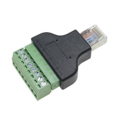 China audio & Video Hot Sales Fabricate RJ45 Adapter Male 8pin Screw Lock Terminal Connection for sale