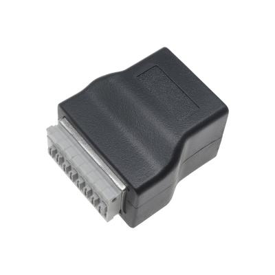 China Hot Sales Data Switch Factory RJ45 Adapter 8pin Toolless Terminal Female Spring Quick Connect for sale