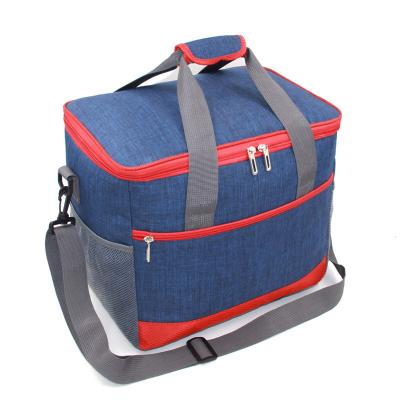 China Custom Large Capacity Double Layers Insulated Waterproof Lunch Bag Picnic Food Bag Vehicle Cooler Bag for sale