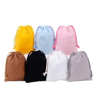 China Factory Wholesale Eco-friendly Custom Folding Canvas Drawstring Bag Cotton Drawstring Bag for sale