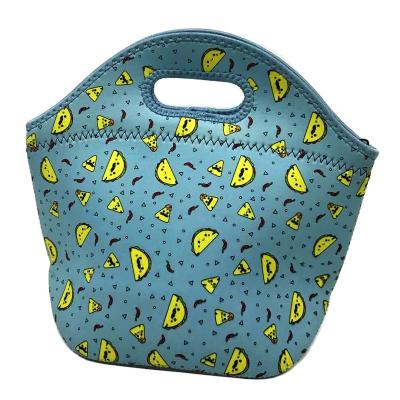 China Insulated Portable Waterproof Neoprene Kids School Lunch Bag Kids Neoprene Picnic Bag for sale