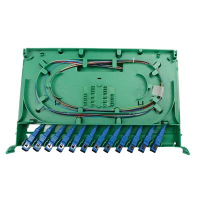 China FTTH PON CATV FTTH Optical Fiber Equipment Optical Distribution Frame 24 Core ODF Rack Mount 12 48 96 144 Core Port Customizable for sale