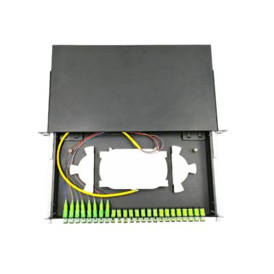 China FTTH PON CATV Fibre Splice Box Fibre Optic Splicing Terminal Box For Outdoor Use 12 24 Port Patch Panel ODF for sale