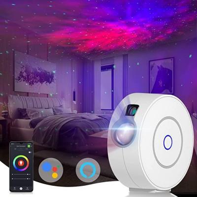 China Modern Smart Starry Sky Projector WiFi Laser Star Waving Tuya Night Light Led APP Compatible Alexa Wireless Control Colorful for sale