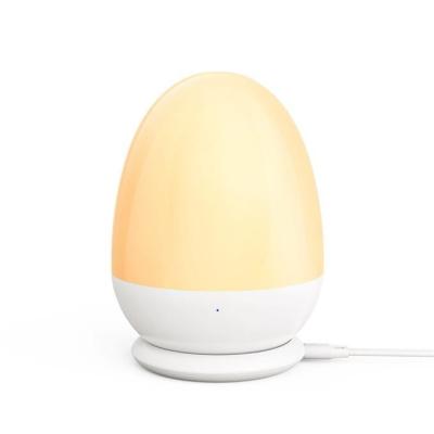 China Touch Control Led Light Baby Night Light With Stable Charging Pad &Touch Control Timer Setting ABS+PC Baby Egg Lamp For Breastfeeding For Kids for sale