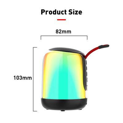 China Mini 2023 Newest Party LED Light Deep Bass RGB Colorful Bluetooth Speaker Portable Outdoor Stereo Speaker Bottle for sale