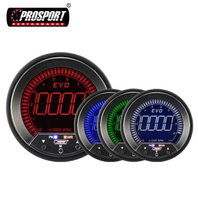 China Best GPS EVO 85mm Prosport Universal LCD Digital RPM Gauge Meter GPS Tachometer for sale