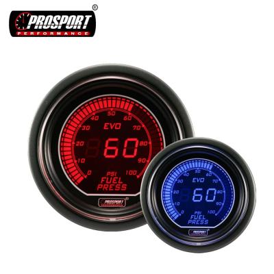 China 52mm 0-7 STRIKE 0-100 PSI Clear Lens LCD Digital Display Electric Fuel Pressure Gauge Electric Sensor Backlight Dual Red and 52mm Blue Colors for sale